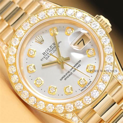 ladies presidential rolex with diamonds|ladies diamond rolex watch price.